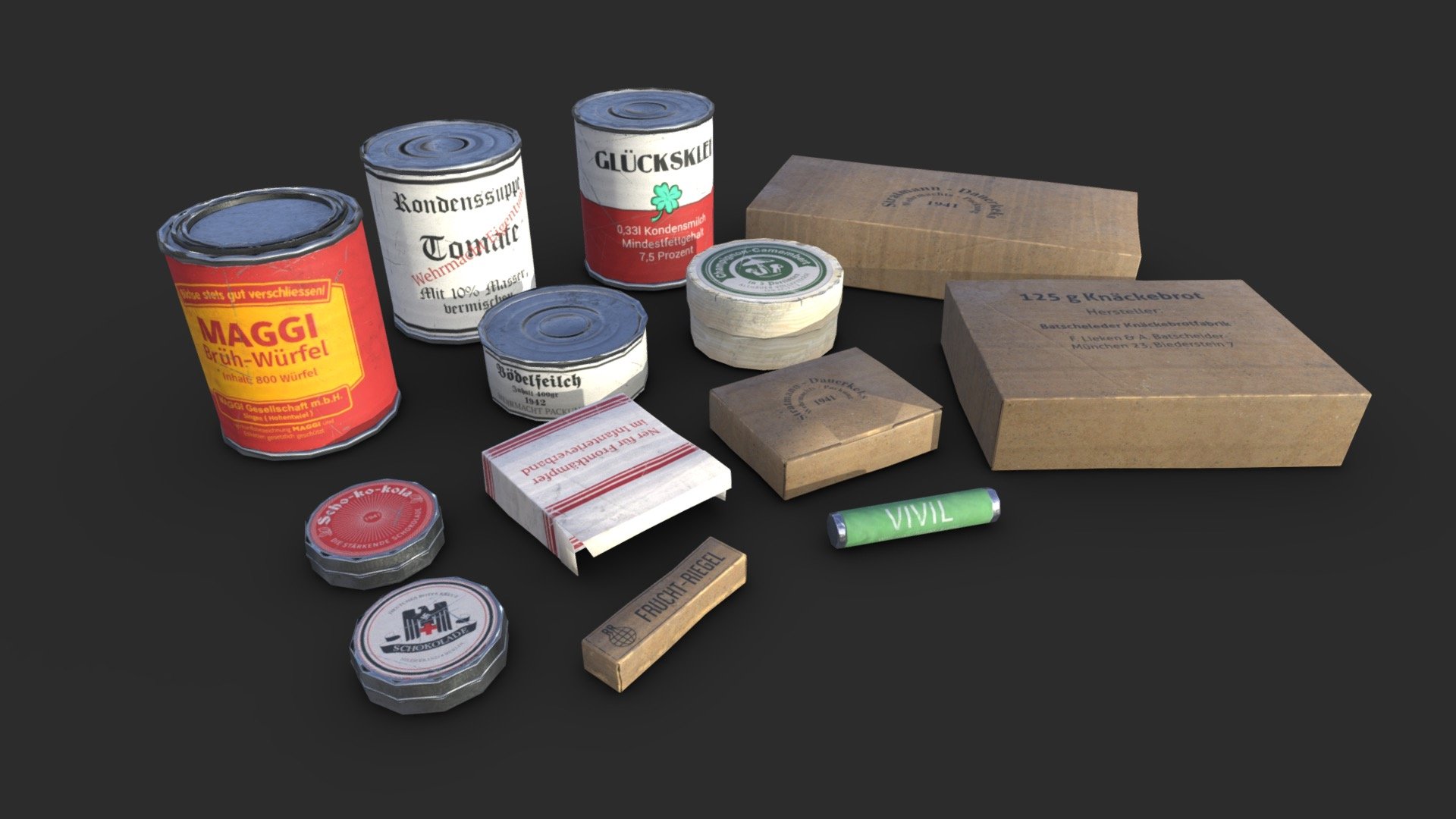 German Rations WWII 3d model