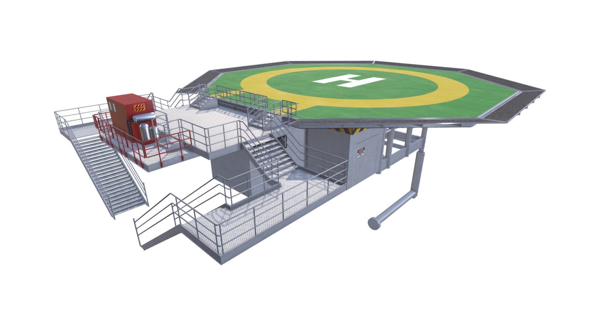 Helipad / Helicopter Landing Site 3d model