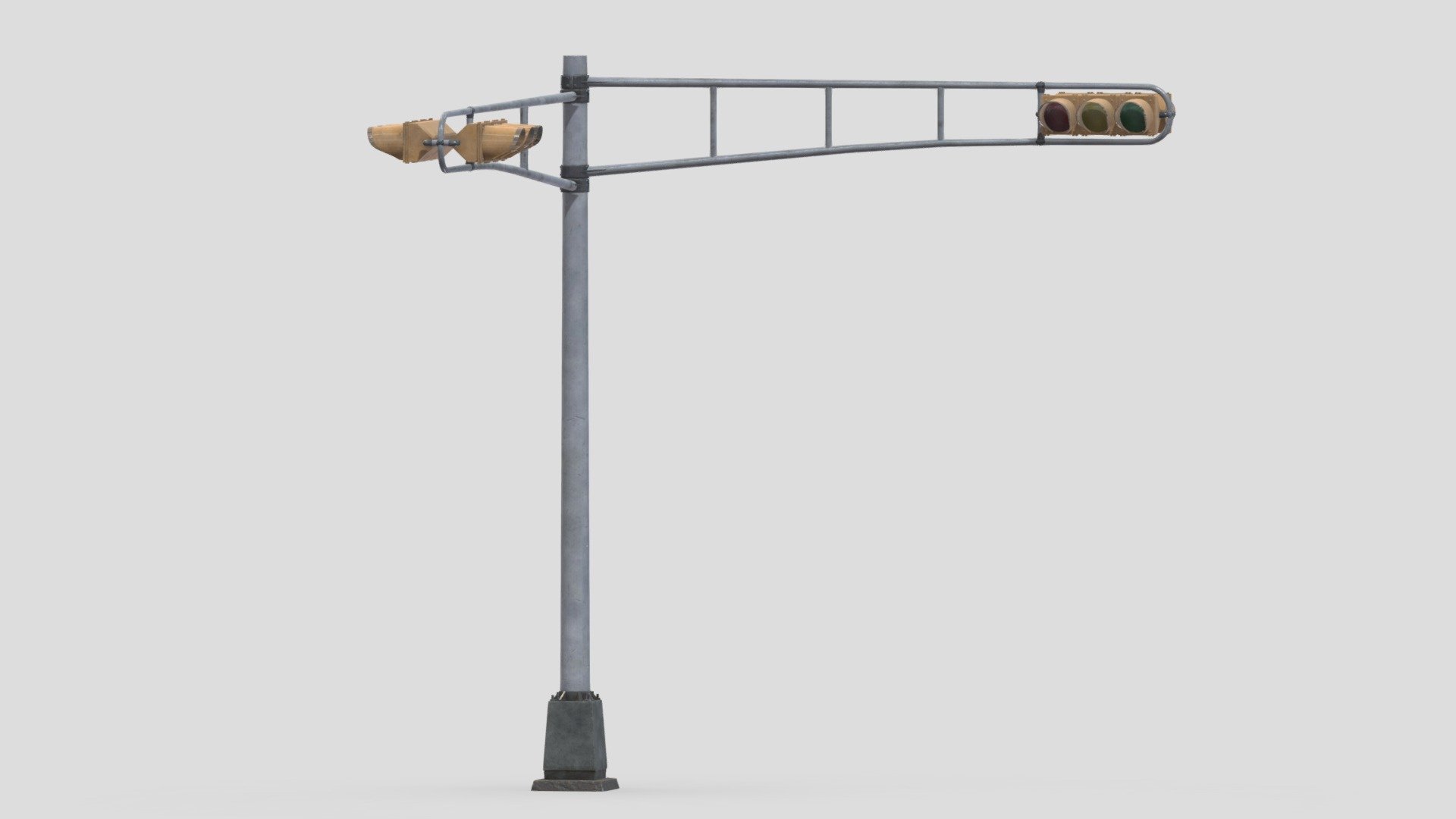 Street Light With Traffic 02 Realistic 3d model