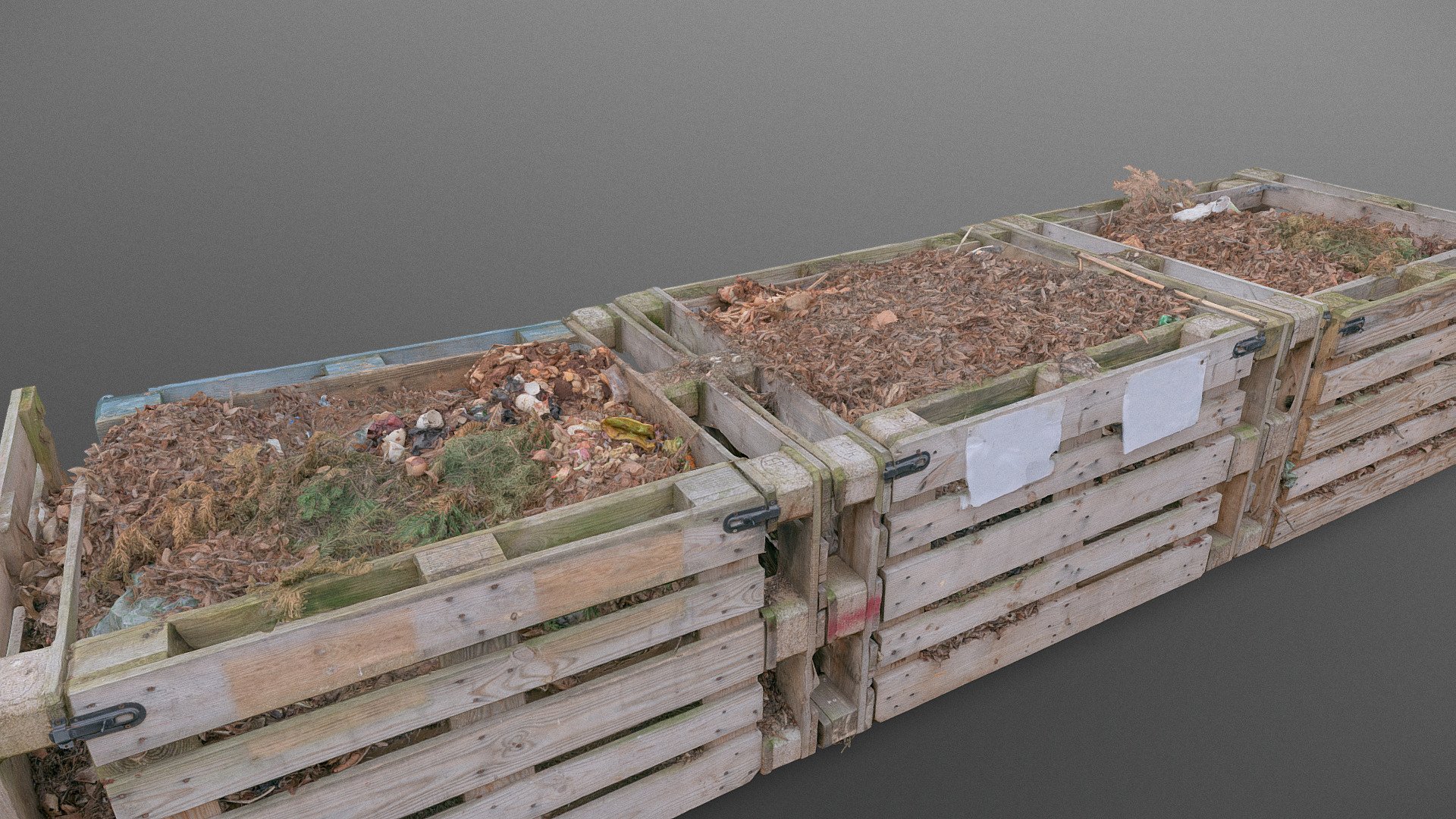 Pallet Compost bin painted 3d model