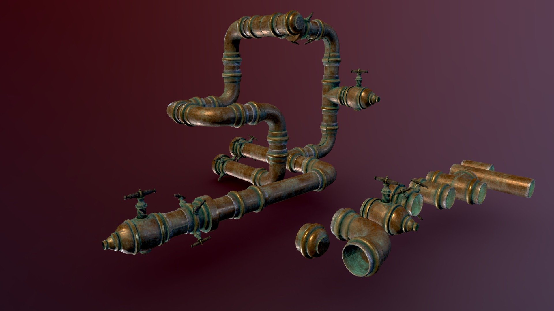 Pipes kit traveler 3d model