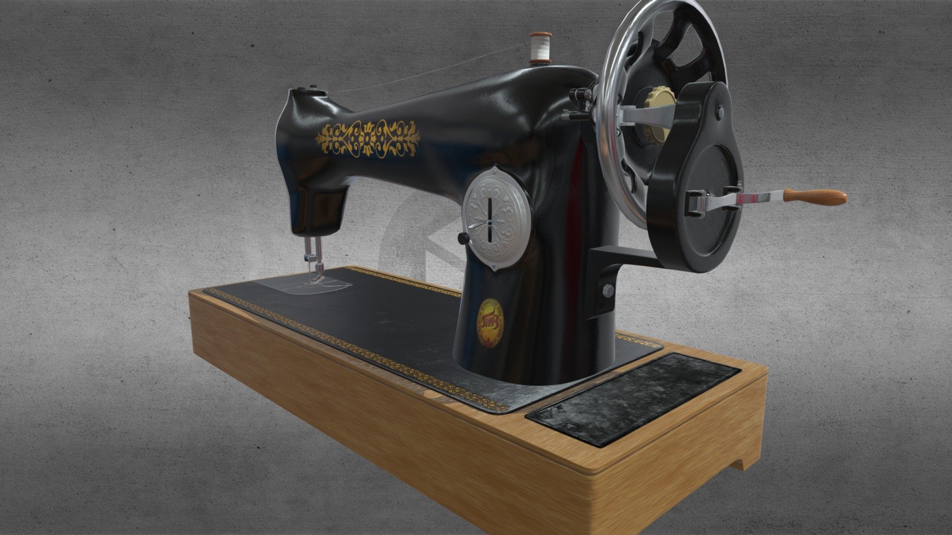 Sewing machine from the USSR 3d model