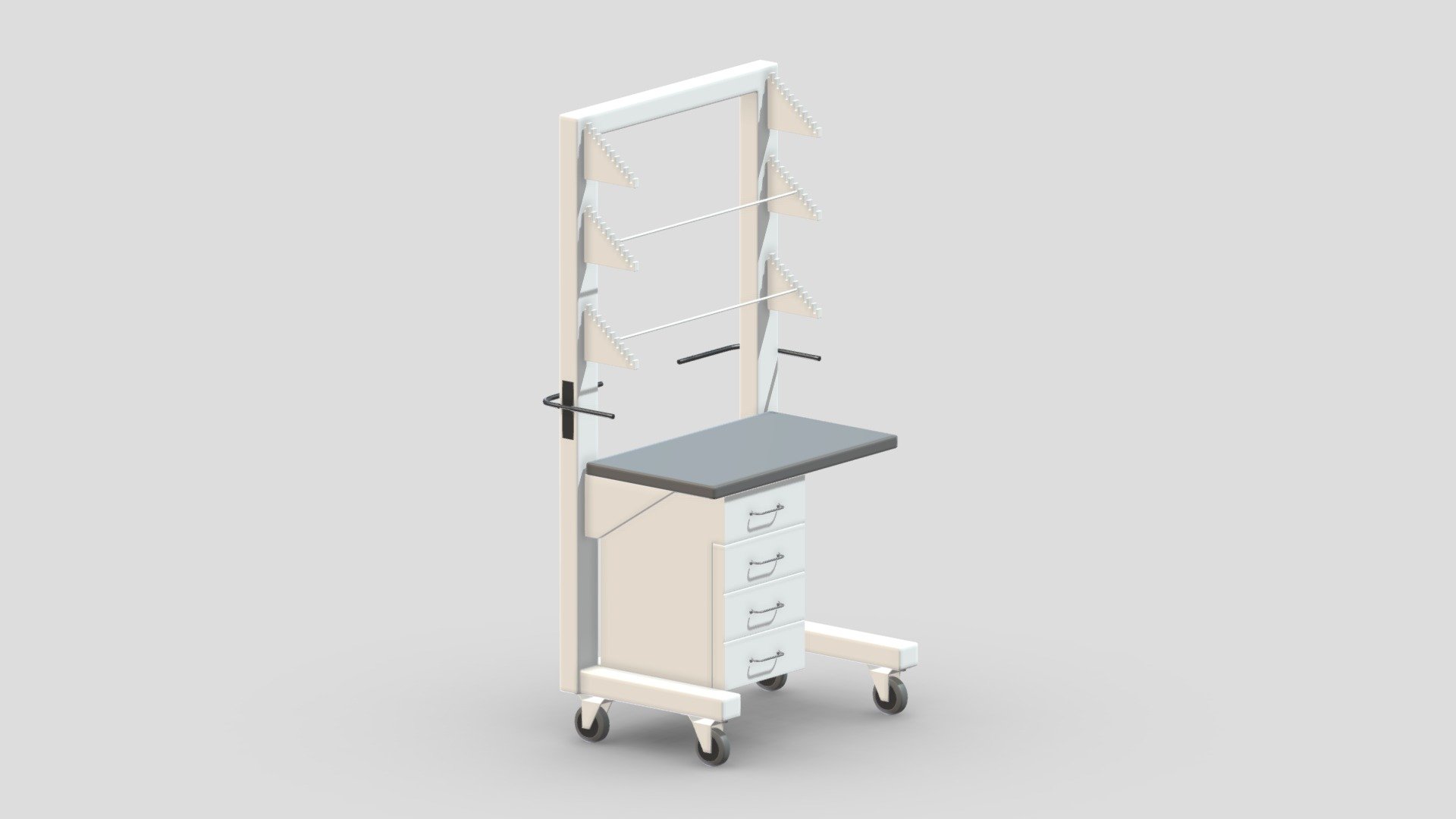 Medical Height Adjustable Mobile 3d model