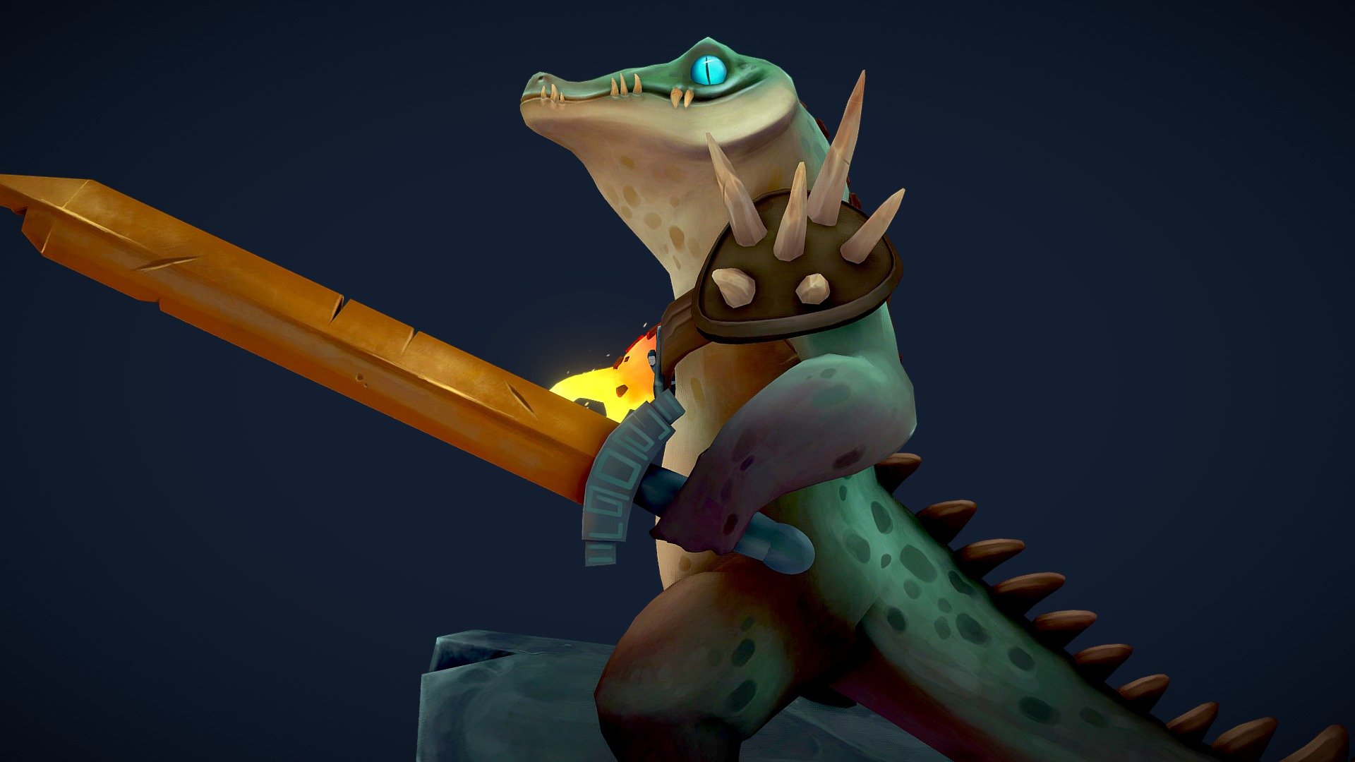 Crocowarrior 3d model