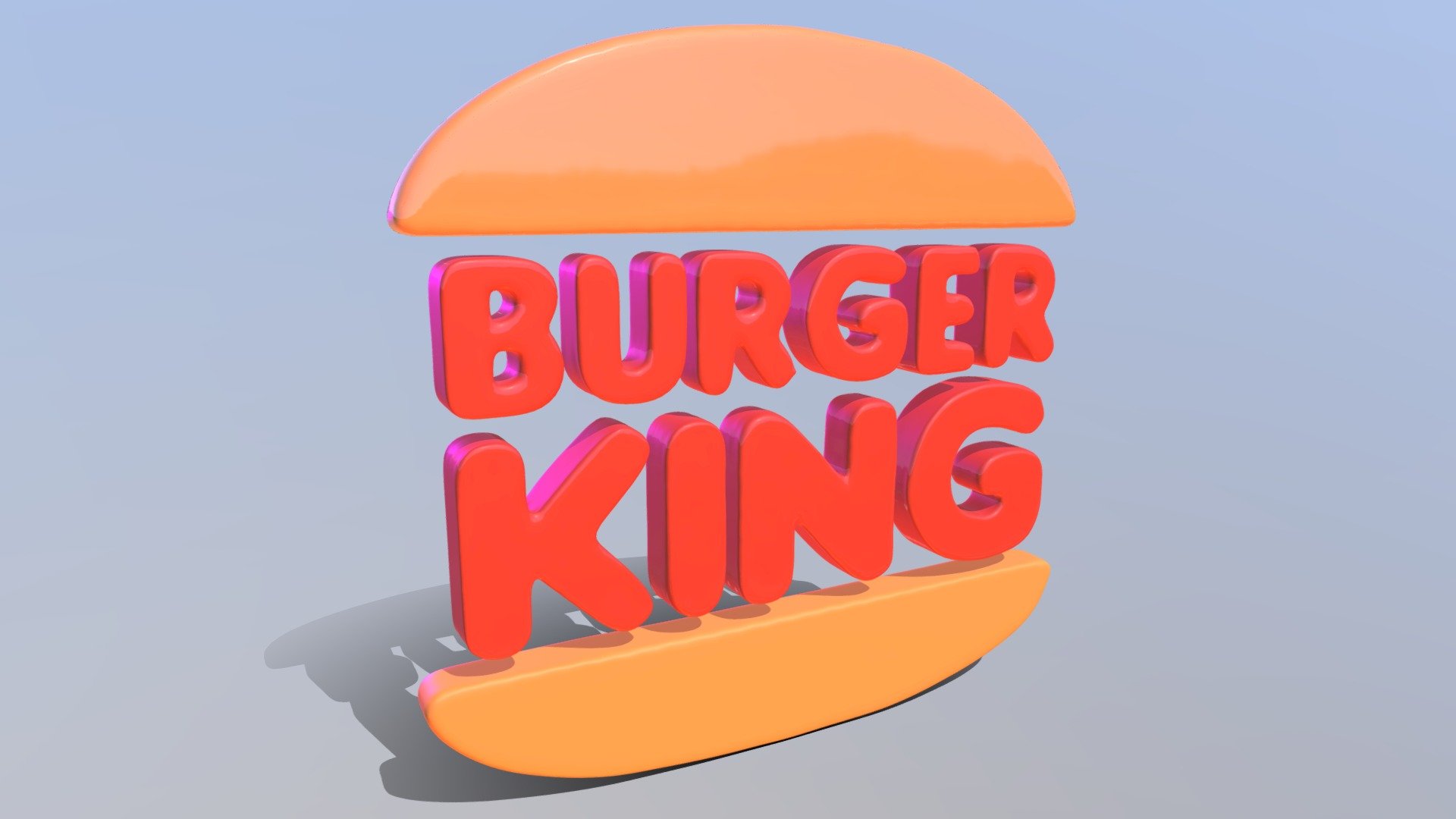 Burger King Logo 3D 3d model