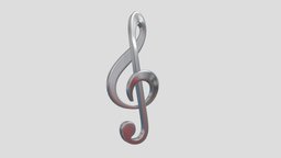 Printable 3d model of treble clef