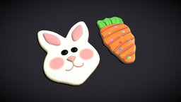 Bunny and Carrot Cookie