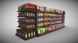 3D nuts and chips store model