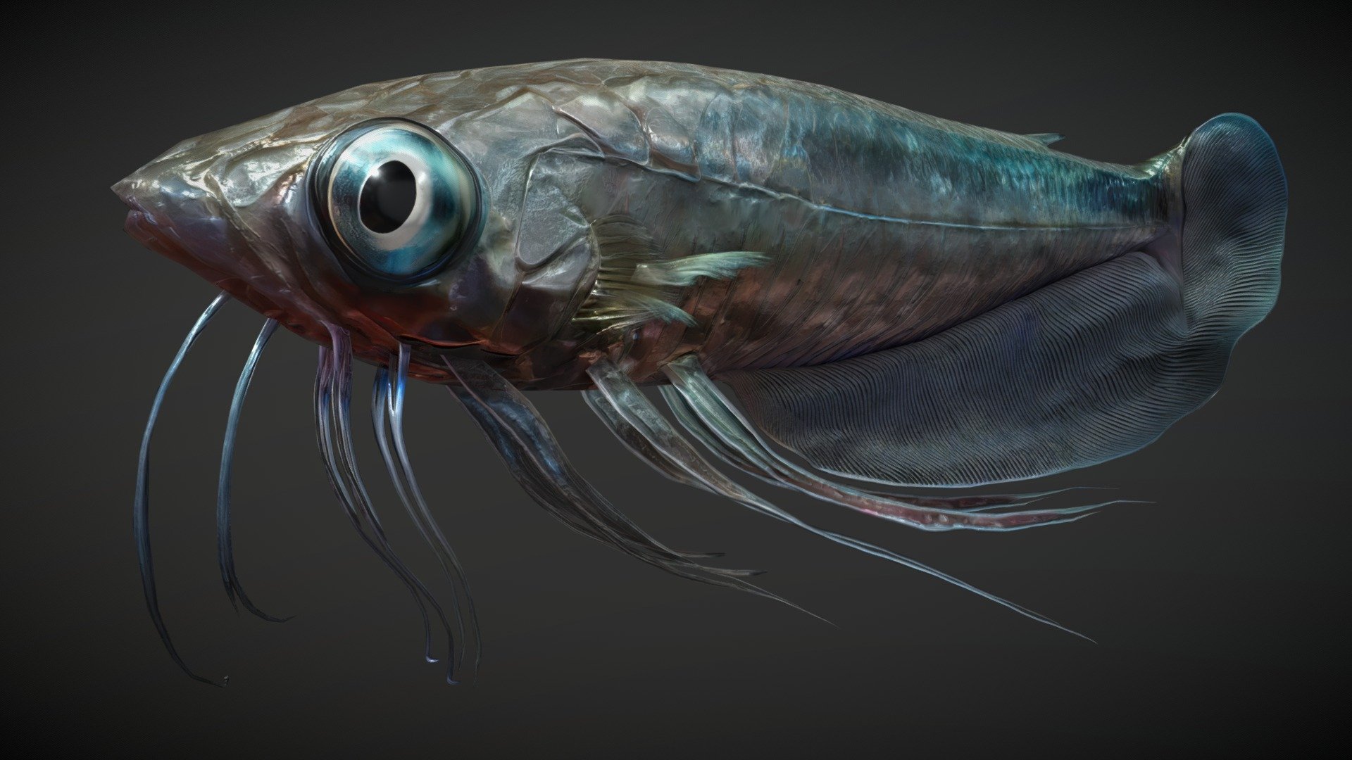 Alien Fantasy Fish 3d model