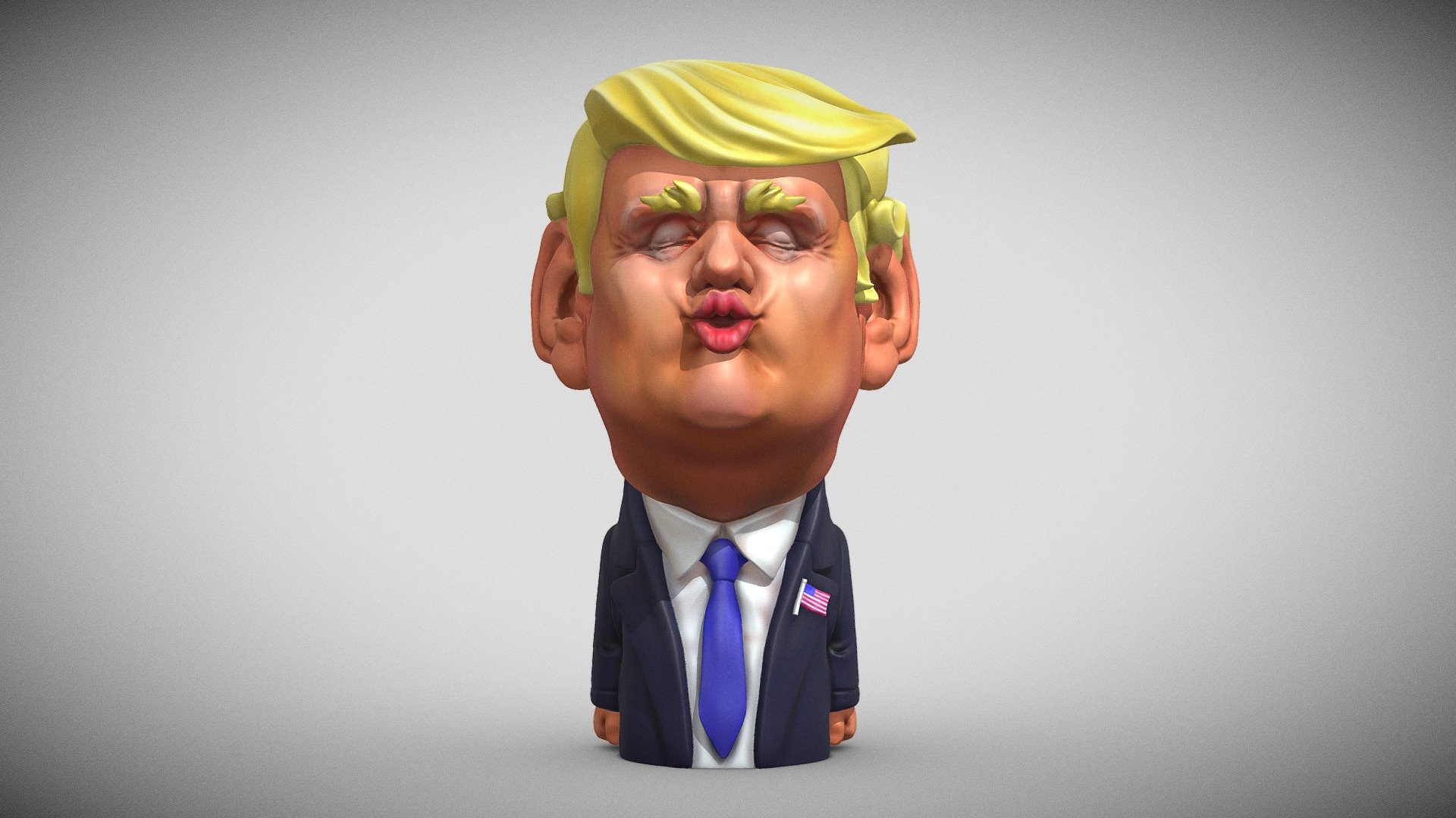 The Kiss Of TRUMP 3d model