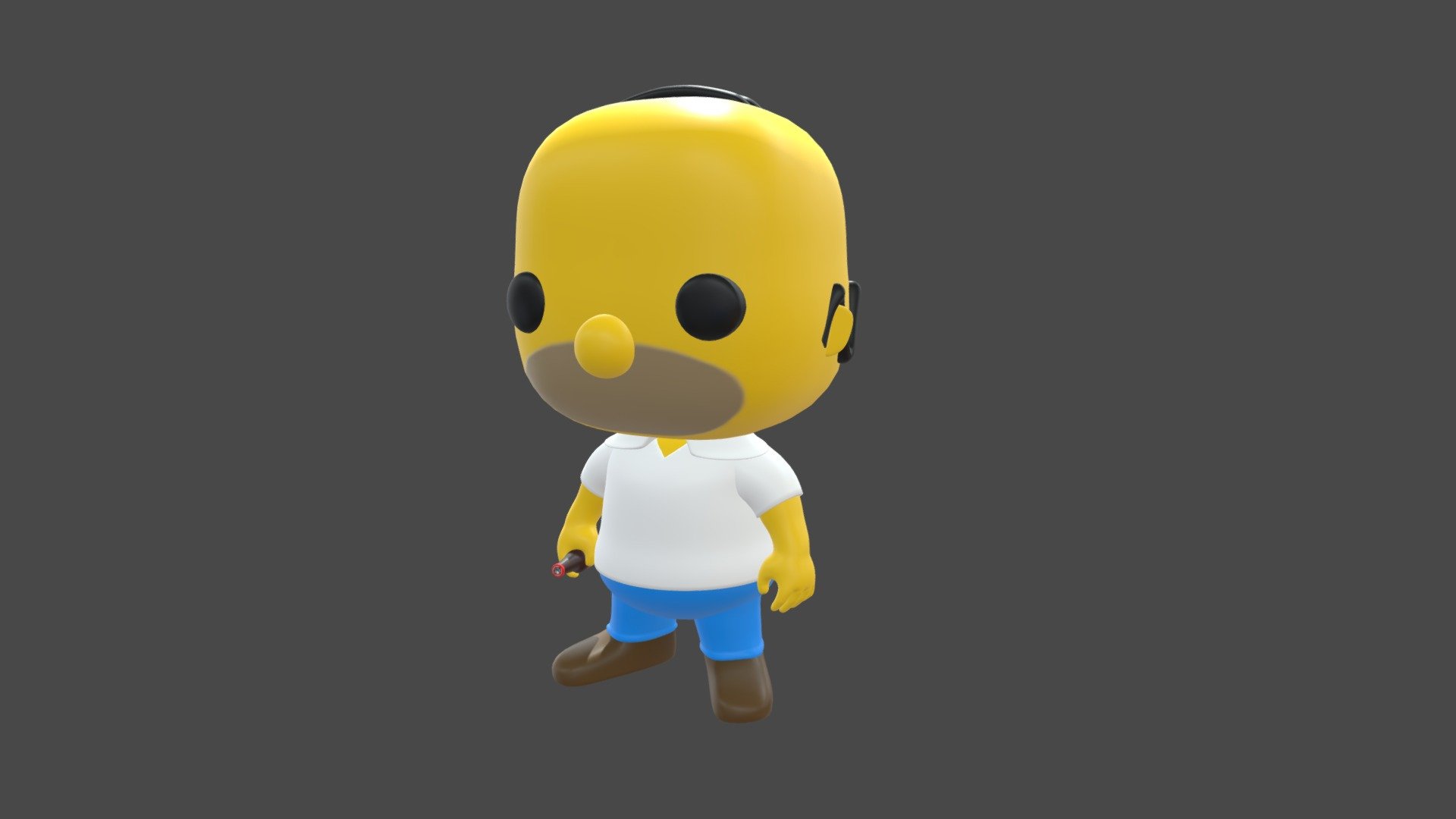 Homer Simpson with a Duff (Funko Style) 3d model