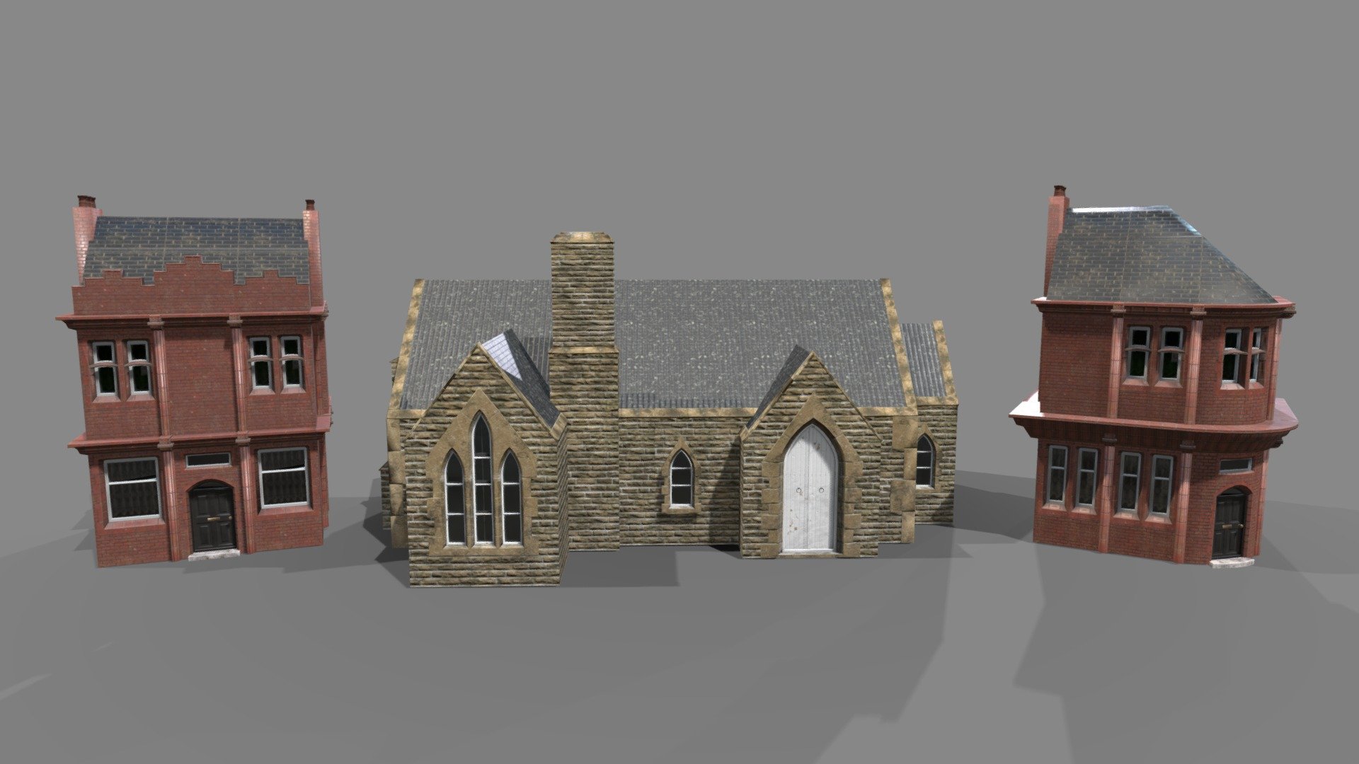 Victorian Buildings 3d model