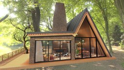 VR cabin in a forest 2023