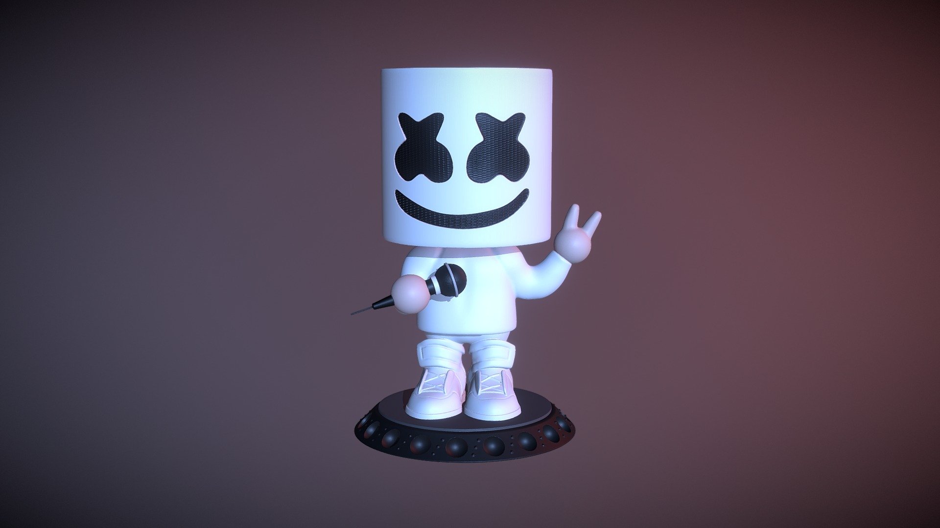 Marshmello Bobblehead 3d model