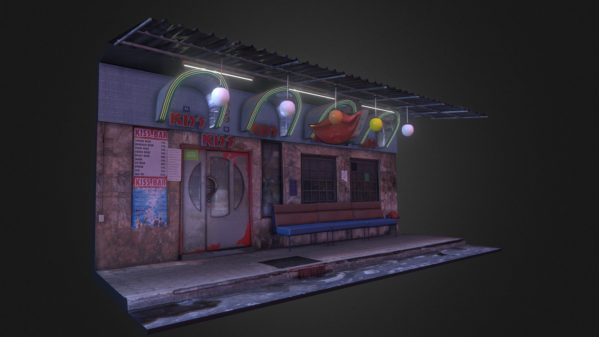 Kiss Bar Bangkok 3d model