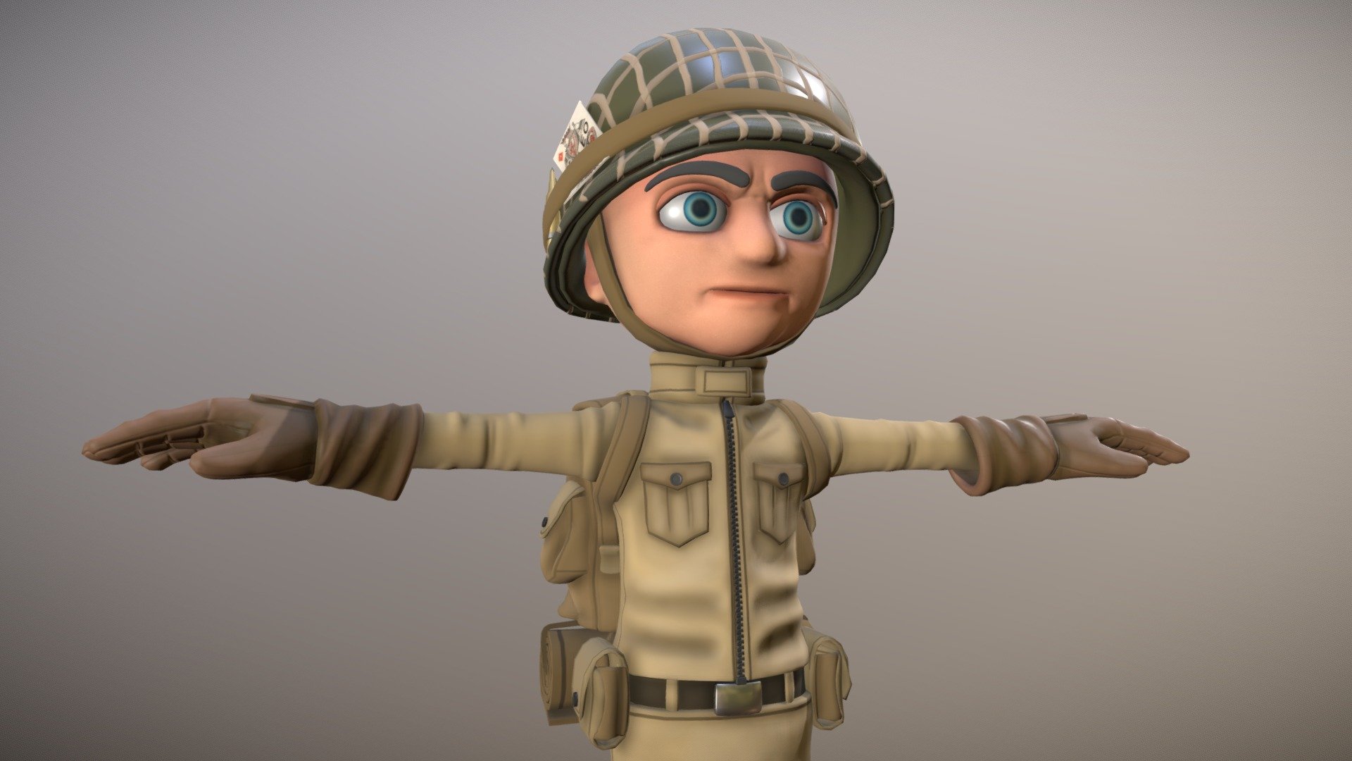 World War 2 Soldier 3d model