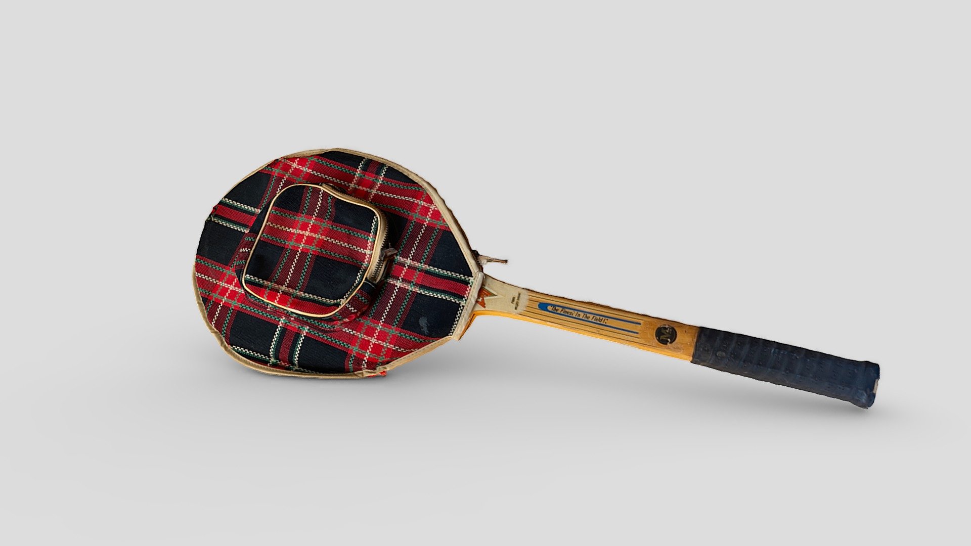 Old tennis racket 3d model