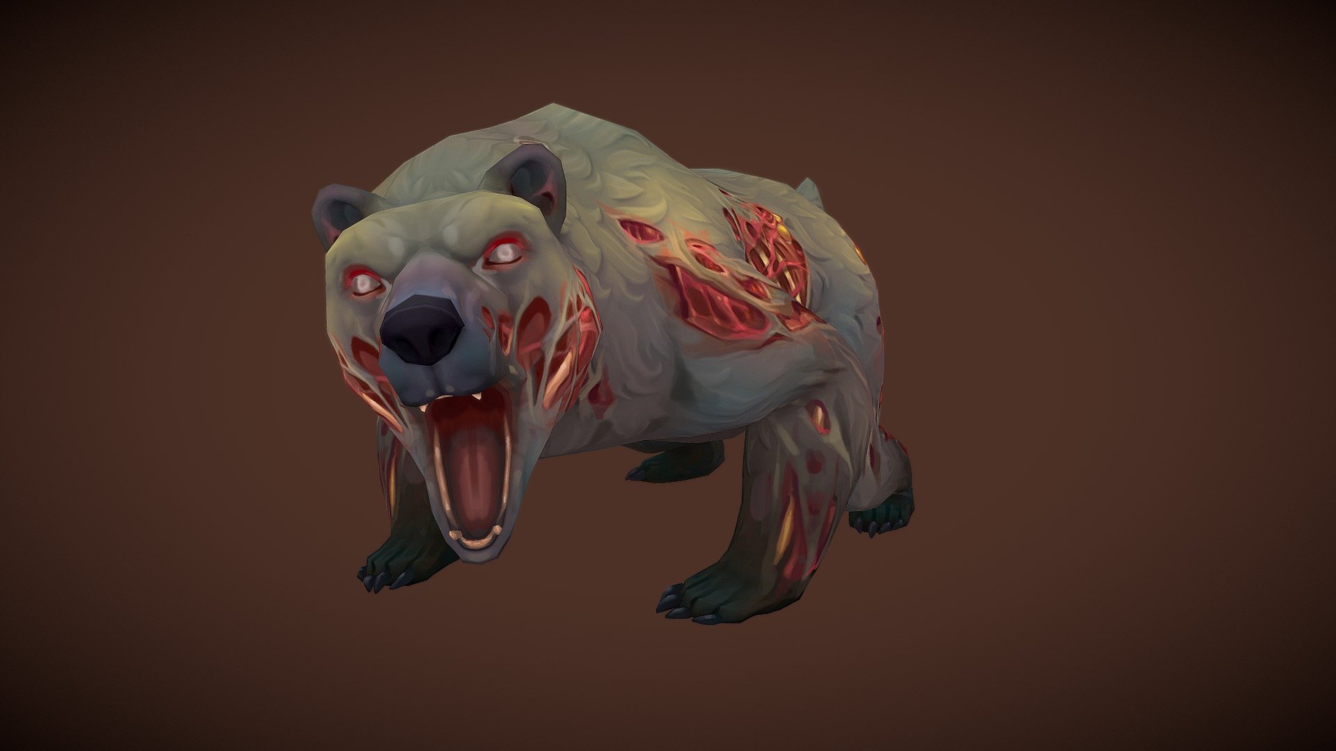 Stylized Fantasy Undead Bear 3d model