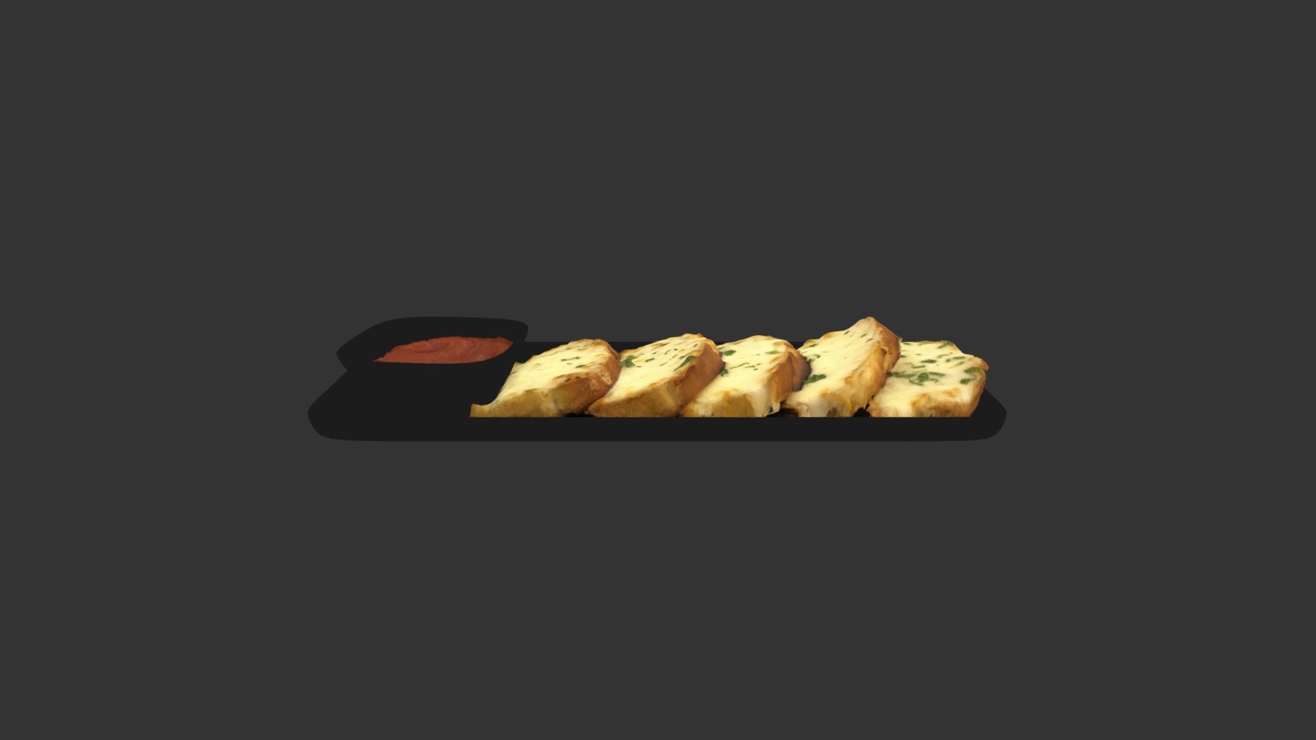 Plain Garlic Bread 1 3d model