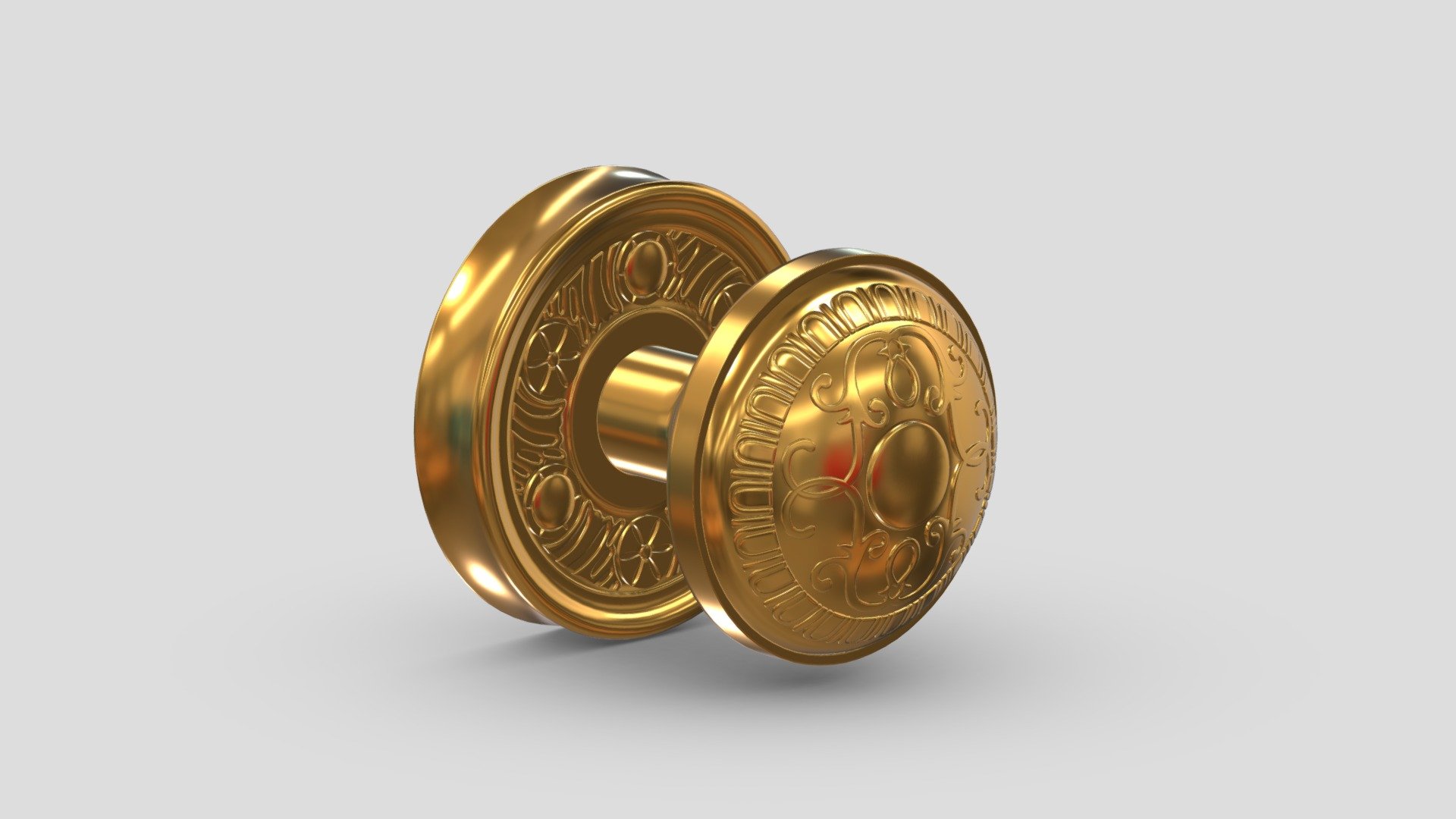 Aydon Mortice Door Knob 3d model