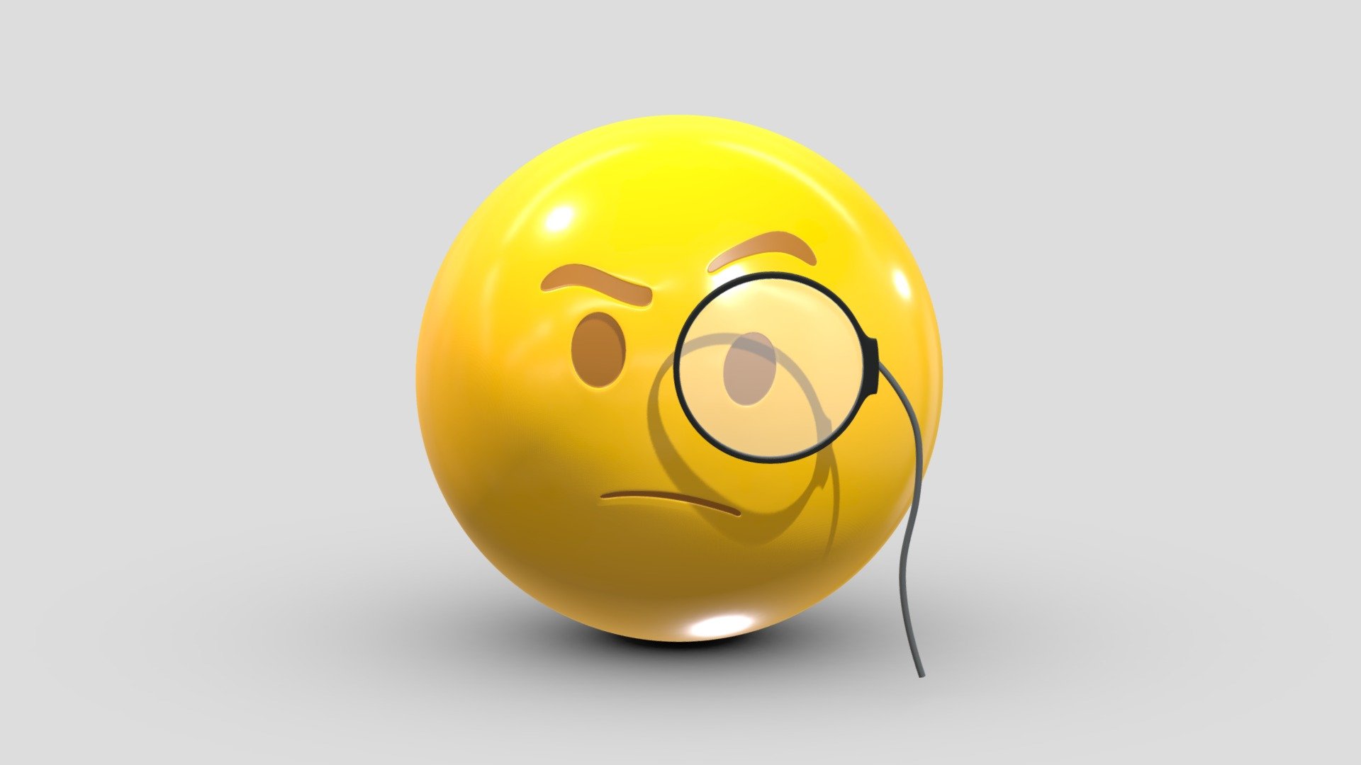 Apple Face With Monocle 3d model