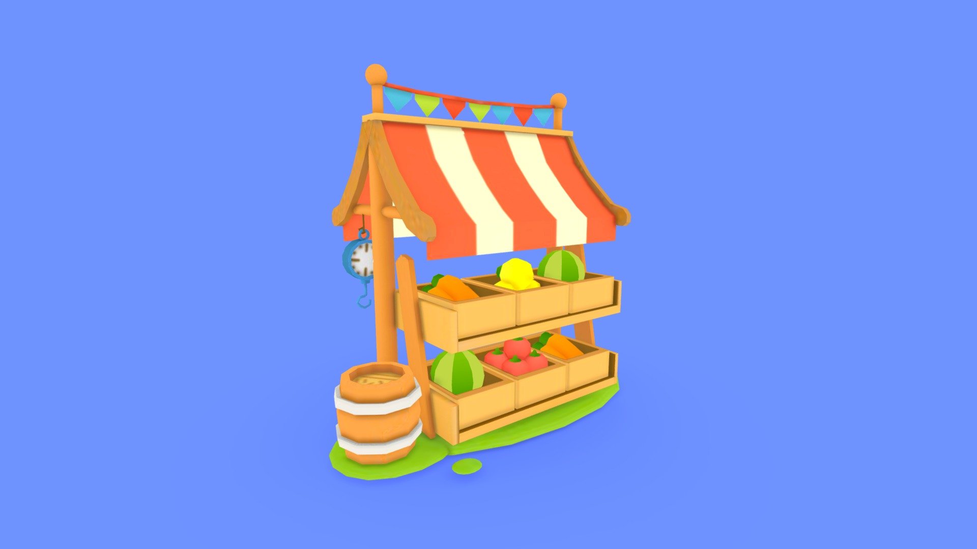 Vegetables shop 3d model