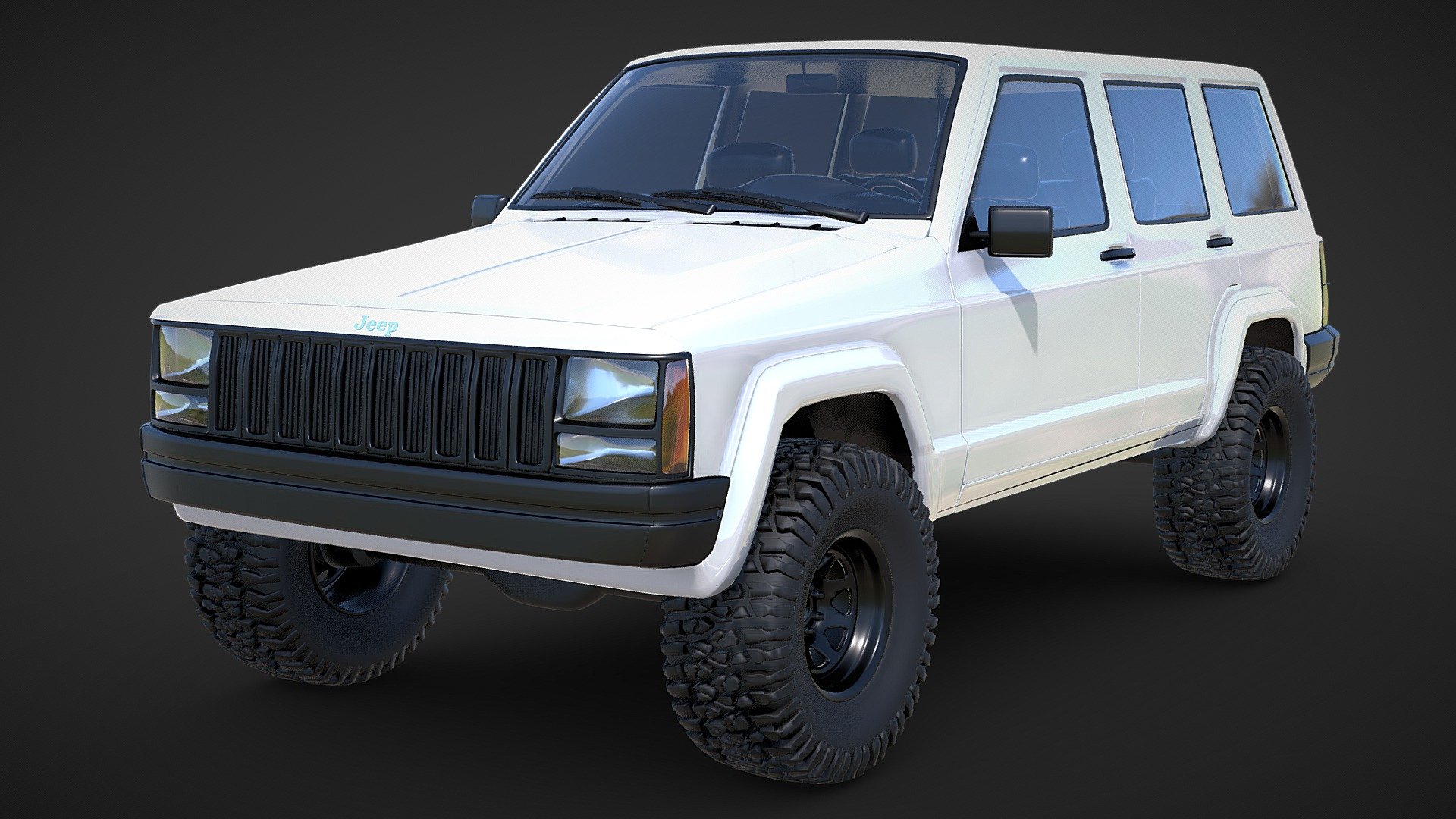 Jeep Cherokee XJ Stock 3d model