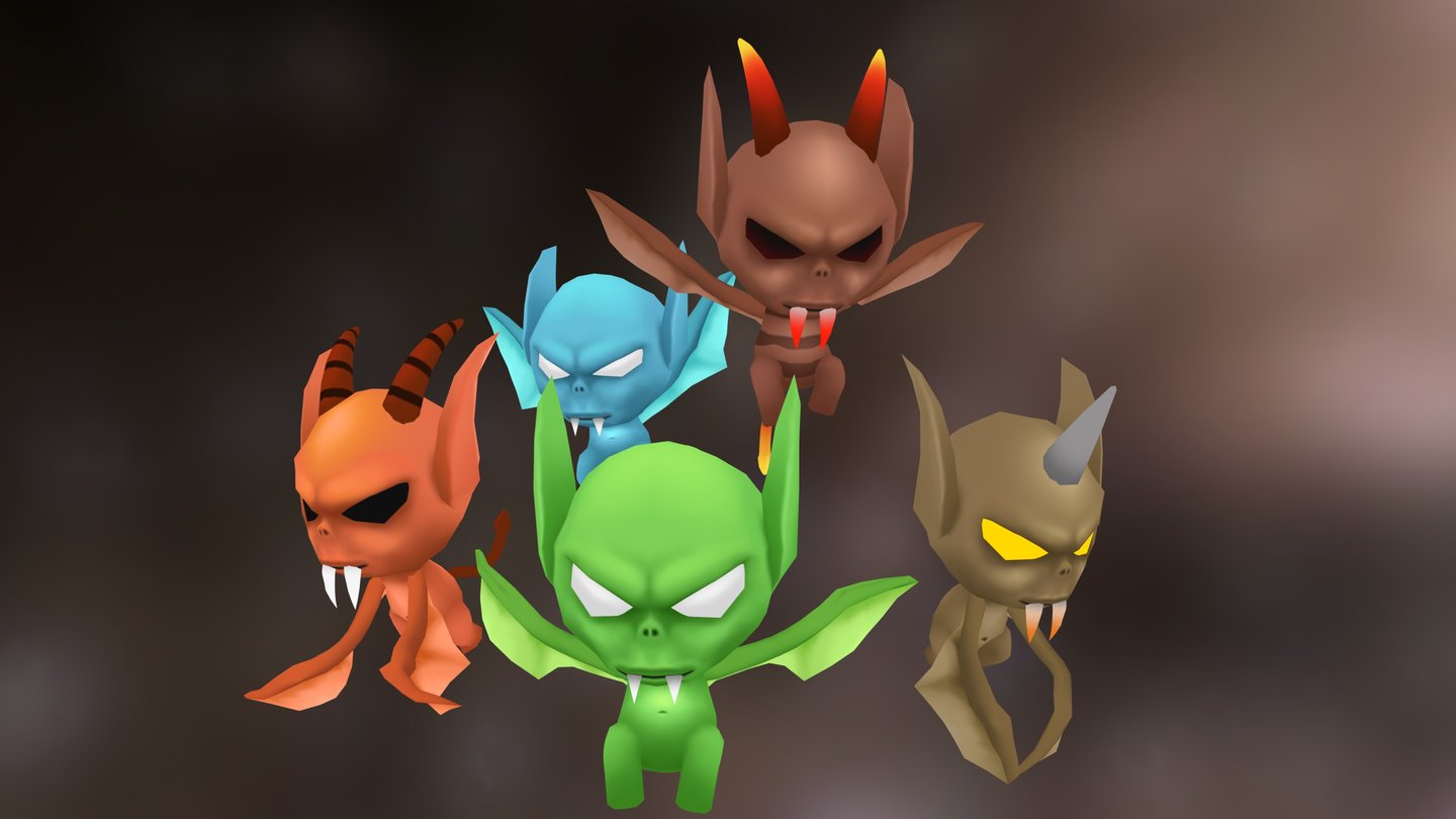 3D Creature : Bat Pack 3d model