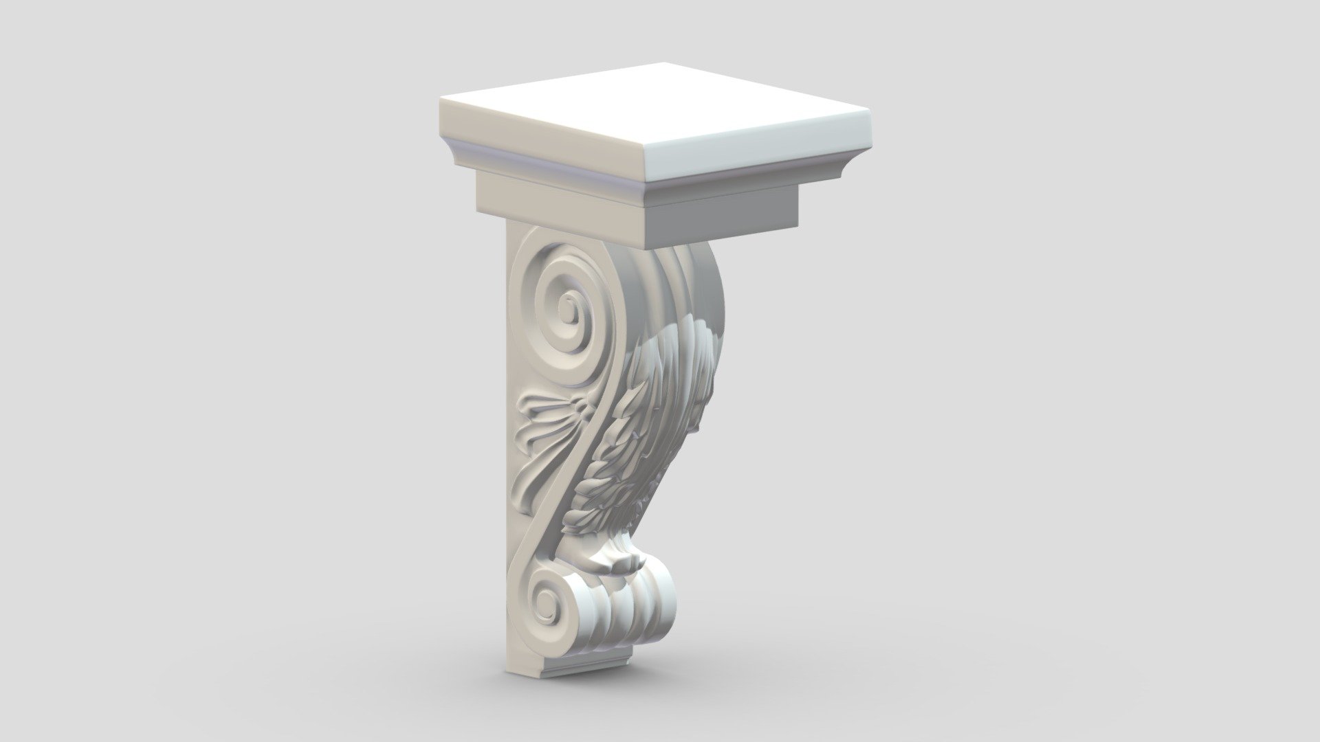 Scroll Corbel 42 3d model