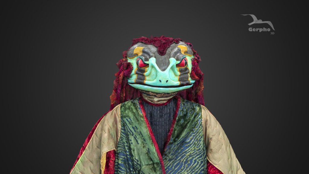 Venomous toad Costume and mask 3d model