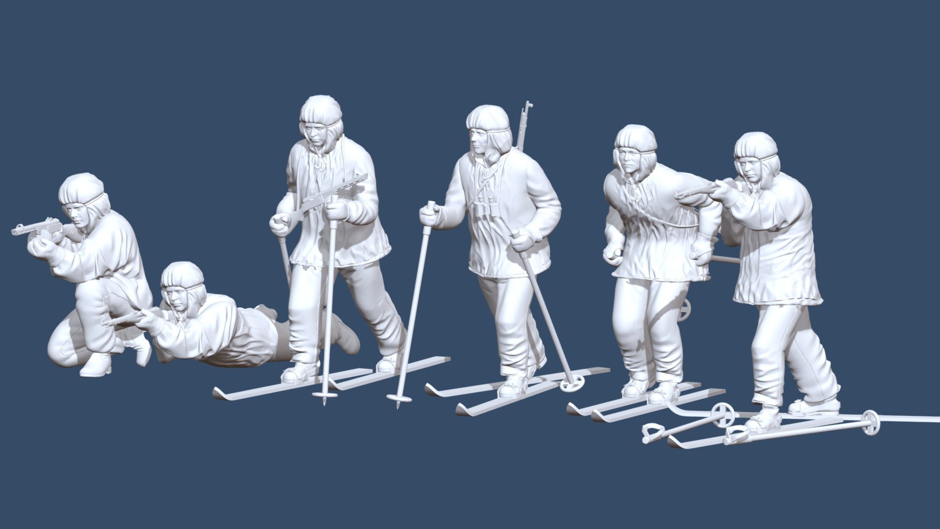 soldiers WW2 Russia 3d model