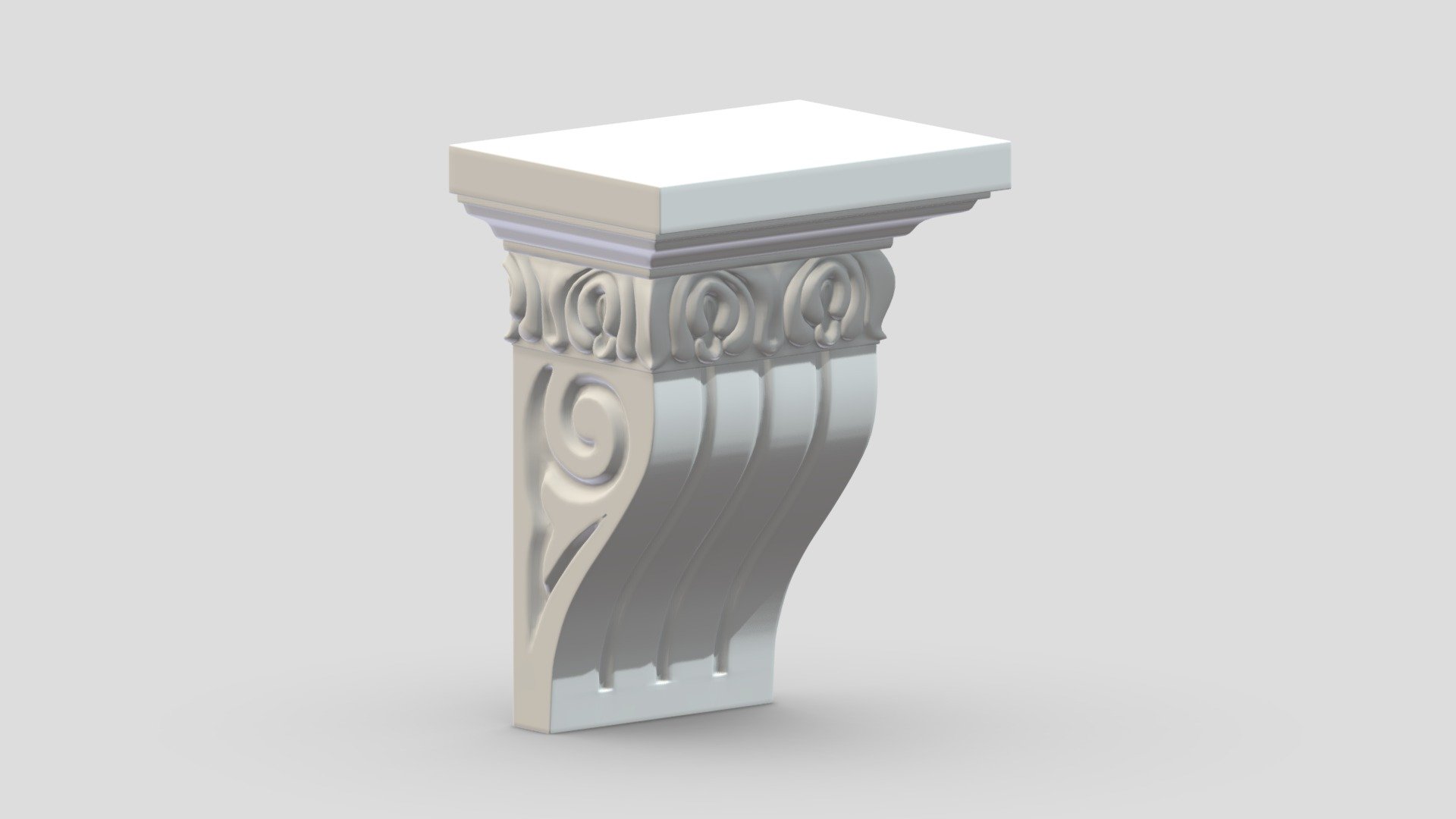 Scroll Corbel 30 3d model