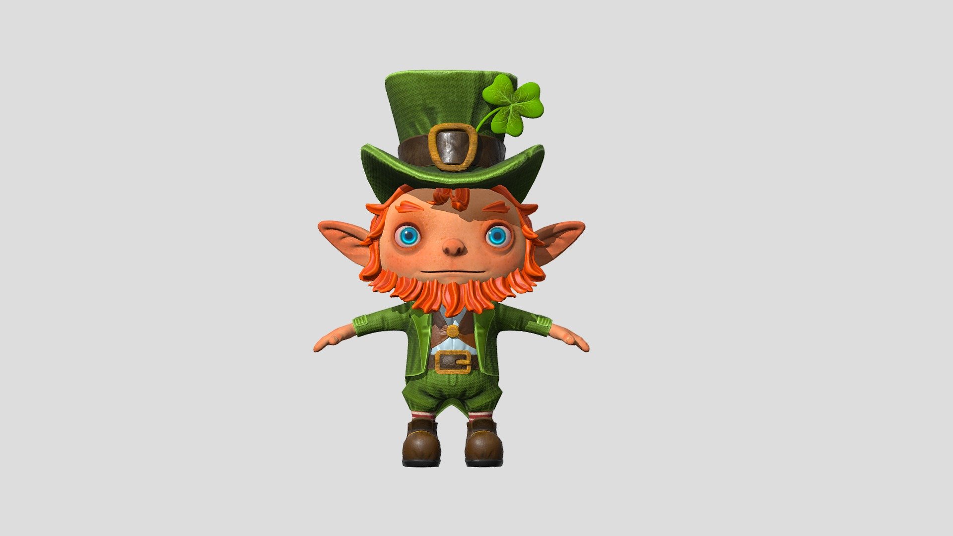 Leprechaun lowpoly 3d model