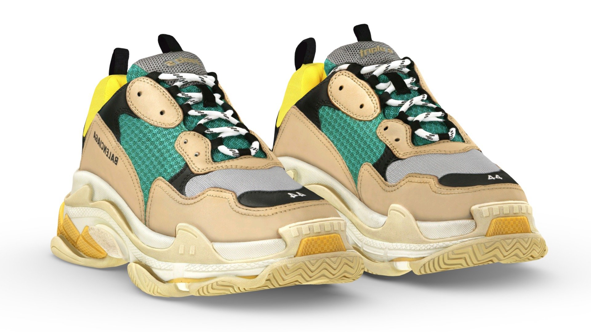 Balenciaga Triple S Trainers 3d model