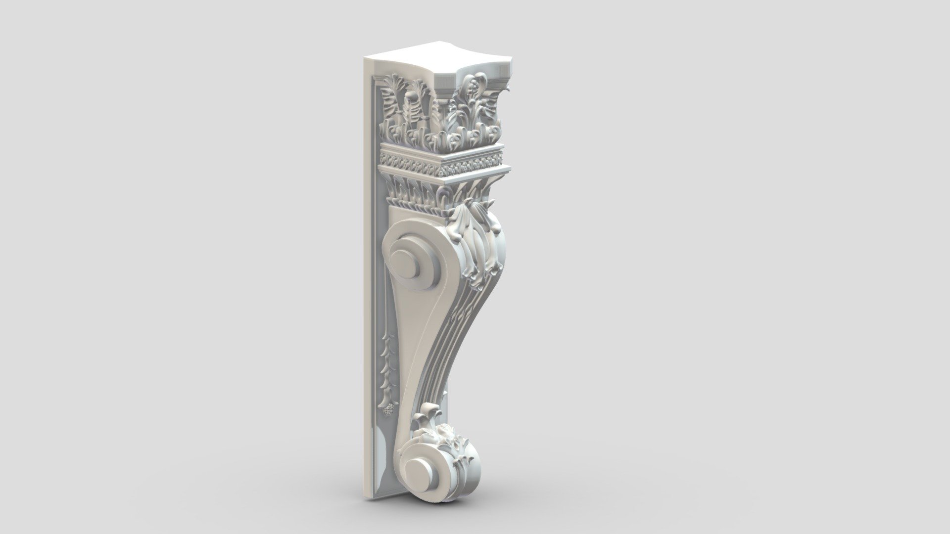 Scroll Corbel 44 3d model