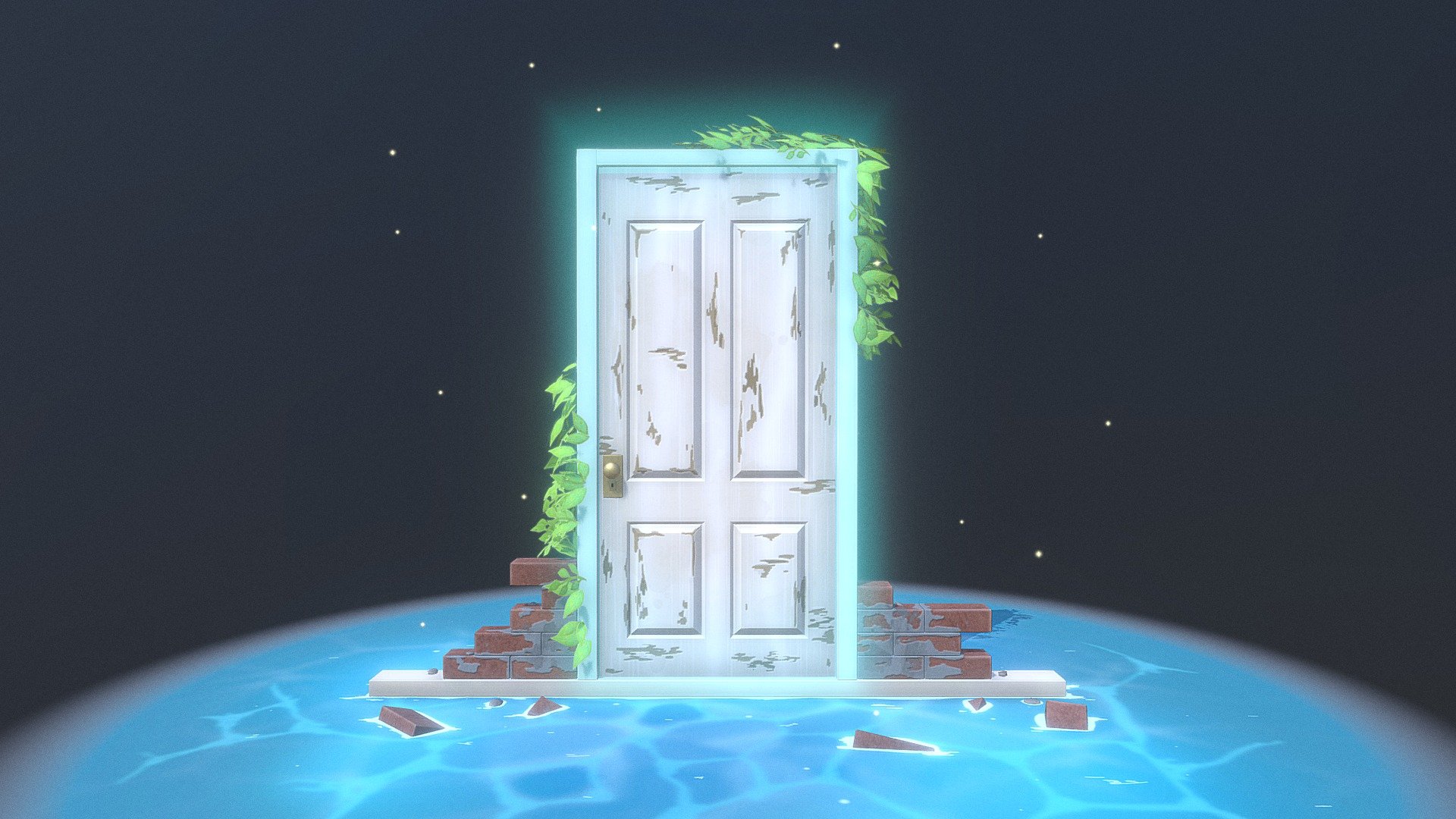 Fantasy Door 3d model