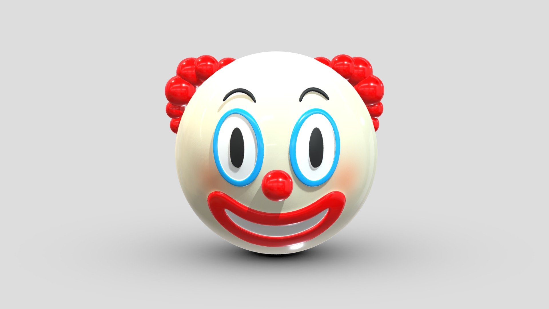 Apple Clown Face 3d model