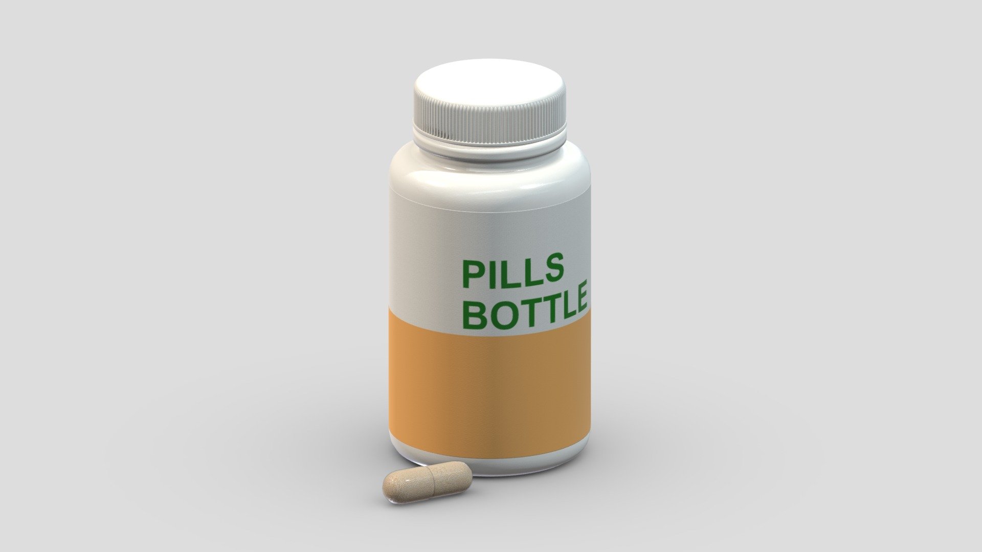 Medical Pill Bottle 01 PBR Realistic 3d model