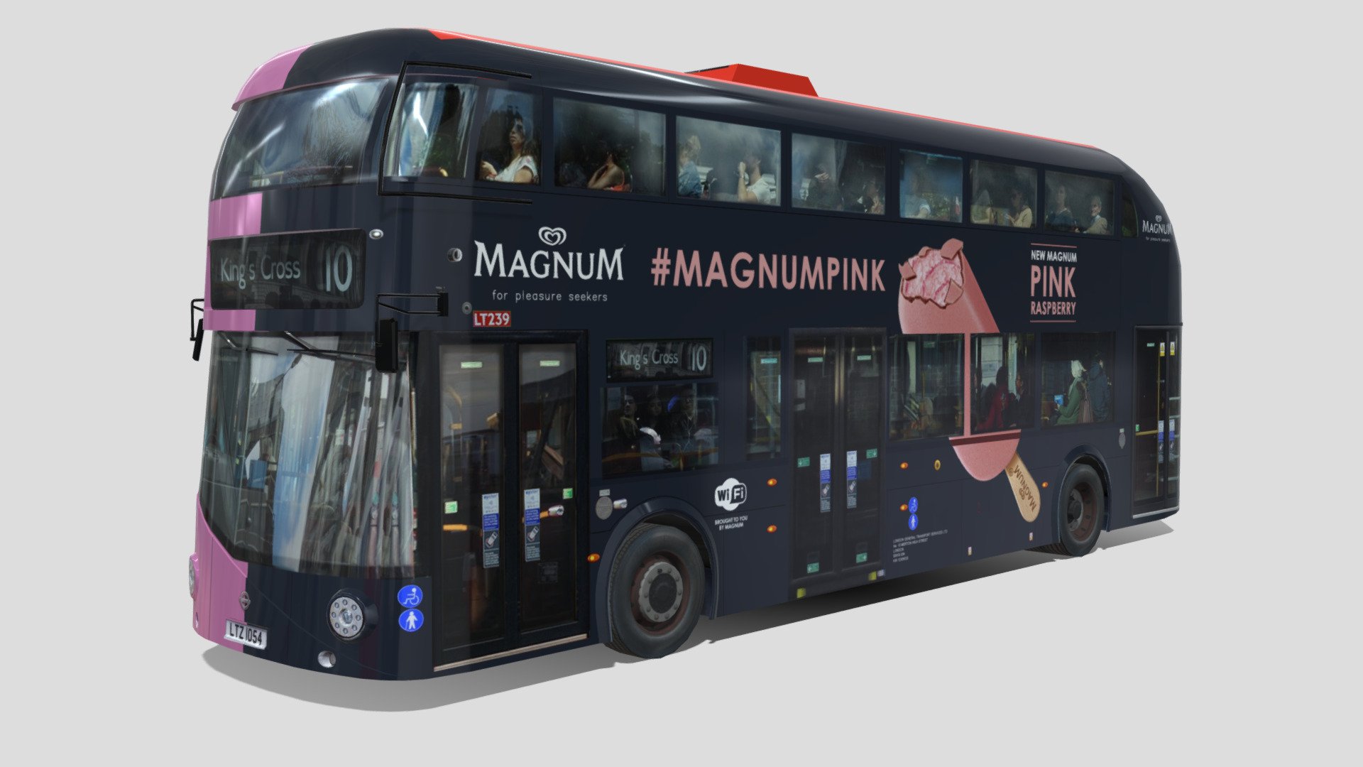 Wrightbus Borismaster bus Magnum Ice livery 3d model