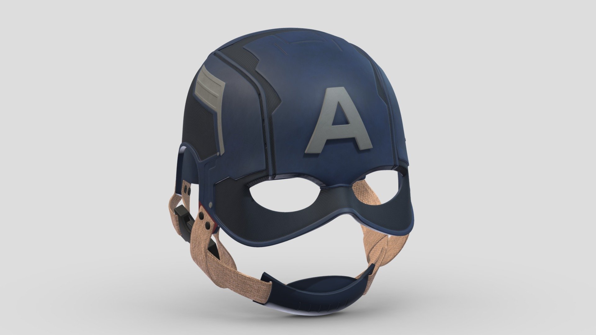 Captain America Helmet PBR Realistic 3d model