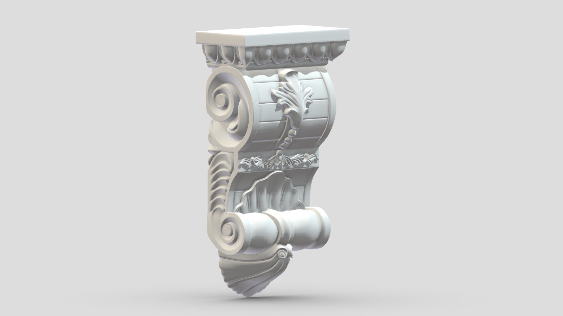 Scroll Corbel 40 3d model