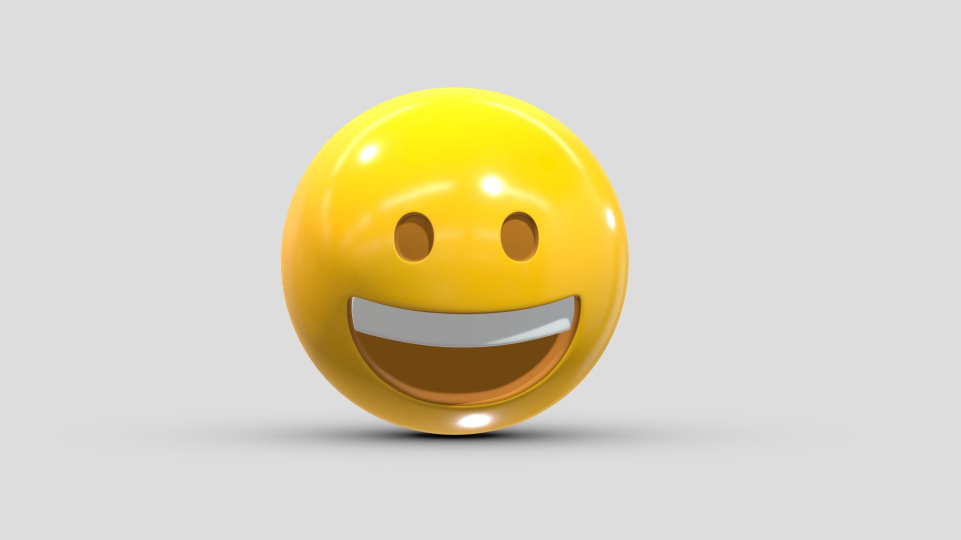 Apple Grinning Face 3d model