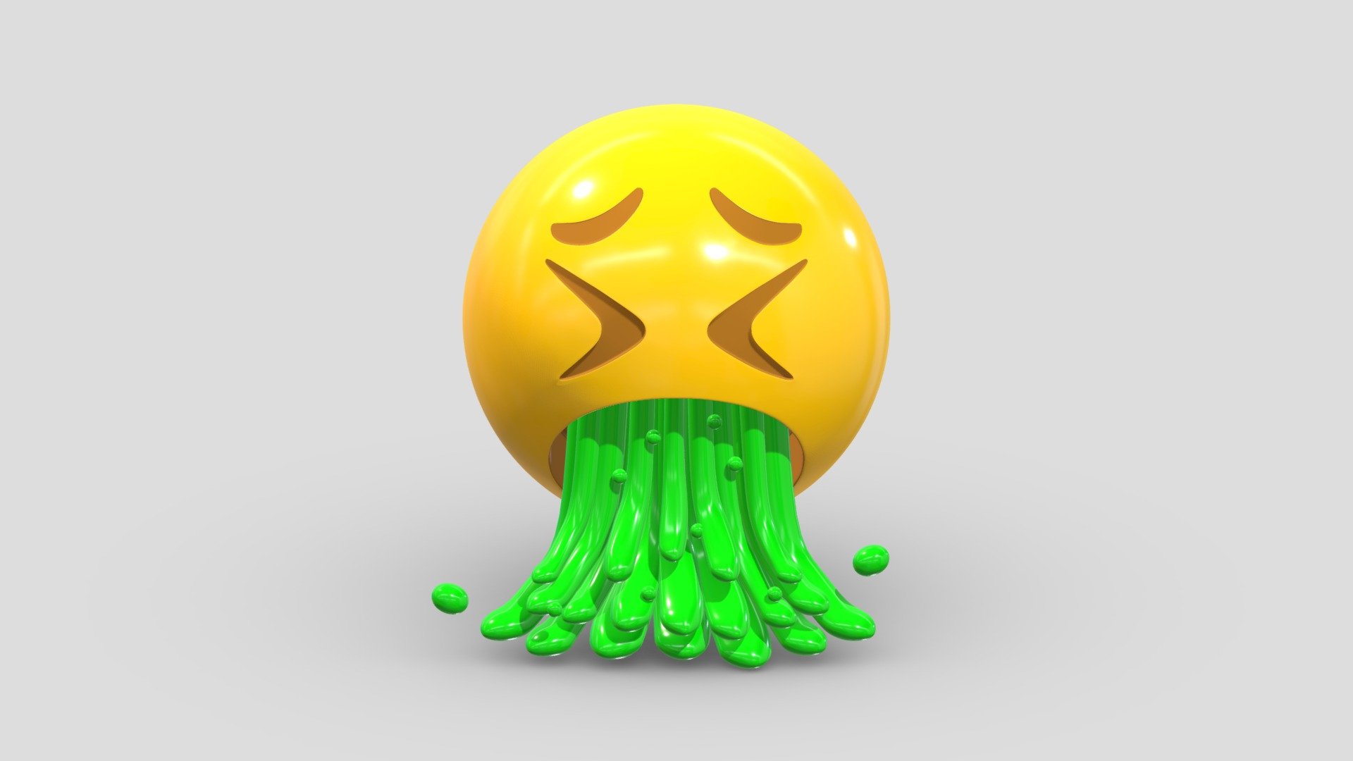 Apple Face Vomiting 3d model