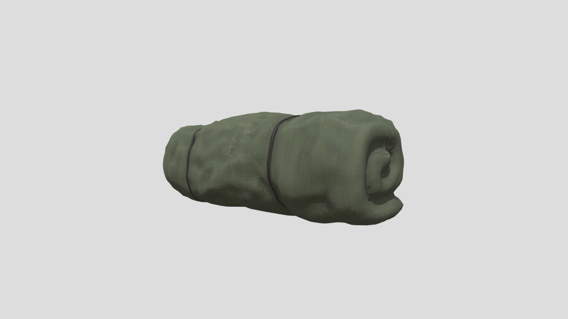 Rolled military tarp 3d model