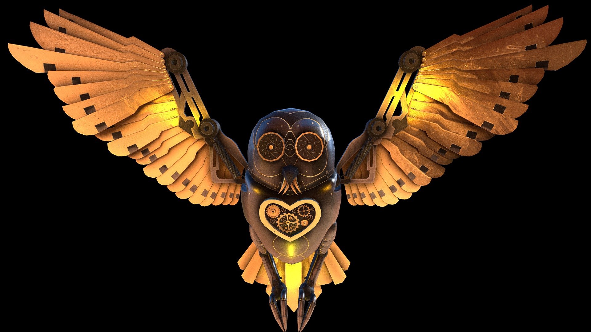 Mechanical Owl 3d model