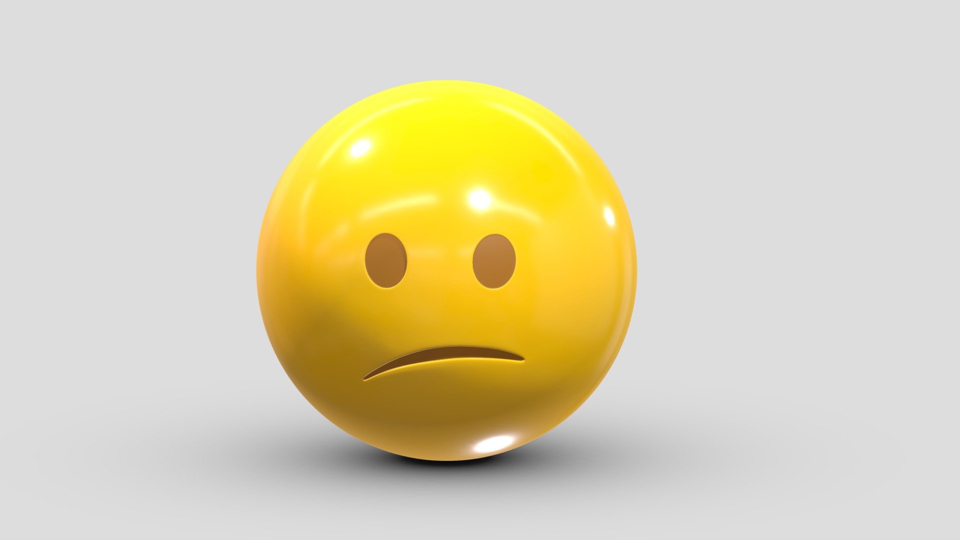 Apple Confused Face 3d model