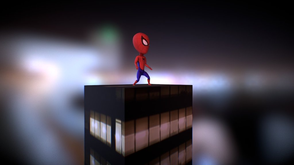 Spiderman repose loop 3d model