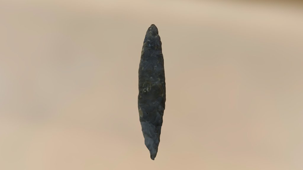 Neolithic stone dagger 3d model