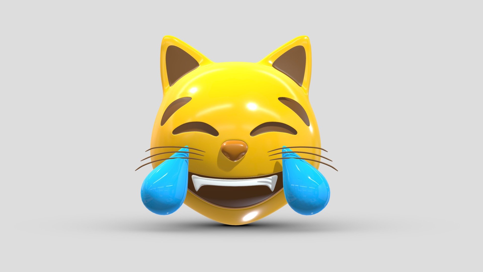 Apple Cat With Tears Of Joy 3d model