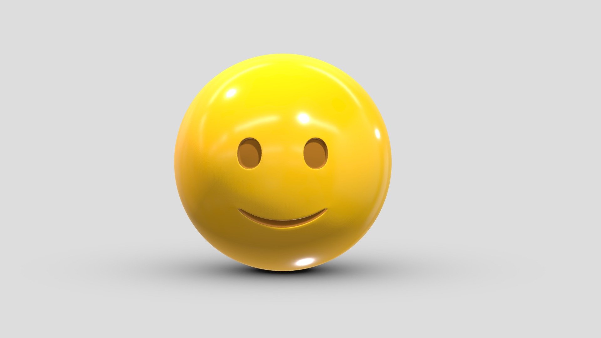 Apple Slightly Smiling Face 3d model